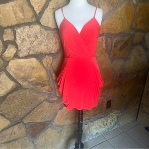 NWT BCBGeneration Skater Ruched Dress - color Passion Size Small